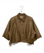 anukeアンヌーク）の古着「Halfsleeve Box Shirts」｜ブラウン