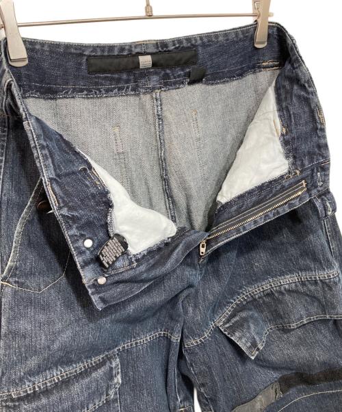 MARITHE+FRANCOIS GIRBAUD（マリテフランソワジルボー）MARITHE+FRANCOIS GIRBAUD (マリテフランソワジルボー) ベルクロシャトルパンツ velcro shuttle pants インディゴ サイズ:33の古着・服飾アイテム