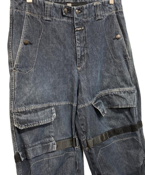 MARITHE+FRANCOIS GIRBAUD（マリテフランソワジルボー）MARITHE+FRANCOIS GIRBAUD (マリテフランソワジルボー) ベルクロシャトルパンツ velcro shuttle pants インディゴ サイズ:33の古着・服飾アイテム