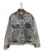LEVI'Sリーバイス）の古着「80'sケミカルウォッシュ ブラックデニムジャケット」｜グレー