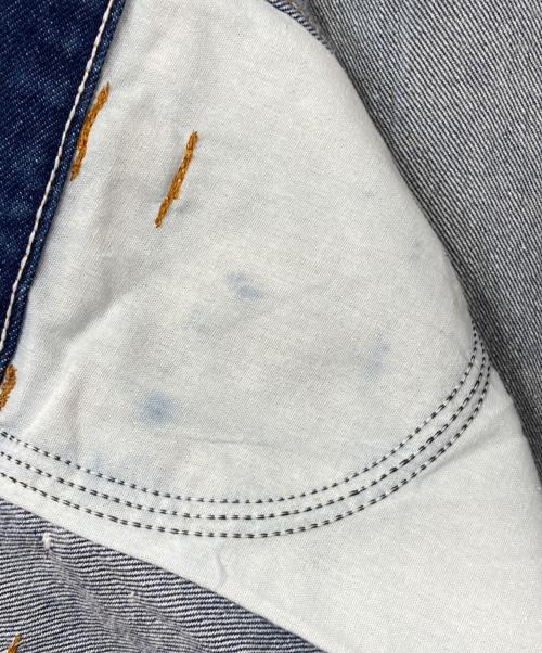 MAISON EUREKA（メゾンエウレカ）MAISON EUREKA (メゾンエウレカ) ラップデニムパンツ ブルー サイズ:Sの古着・服飾アイテム