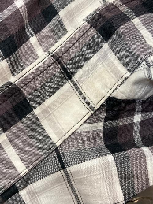 Hysteric Glamour（ヒステリックグラマー）Hysteric Glamour (ヒステリックグラマー) チェックウエスタンシャツ グレー×ホワイト サイズ:Mの古着・服飾アイテム