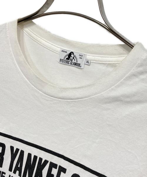 Hysteric Glamour（ヒステリックグラマー）Hysteric Glamour (ヒステリックグラマー) YANKEE GIRL プリント Tシャツ ホワイト サイズ:XLの古着・服飾アイテム