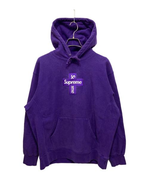 SUPREME（シュプリーム）SUPREME (シュプリーム) CROSS BOX LOGO HOODED SWEAT SHURTS パープル サイズ:Lの古着・服飾アイテム