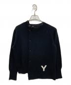 Y'sワイズ）の古着「イニシャル刺繍カーディガン」｜ブラック