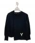 Y's（ワイズ）の古着「イニシャル刺繍カーディガン」｜ブラック