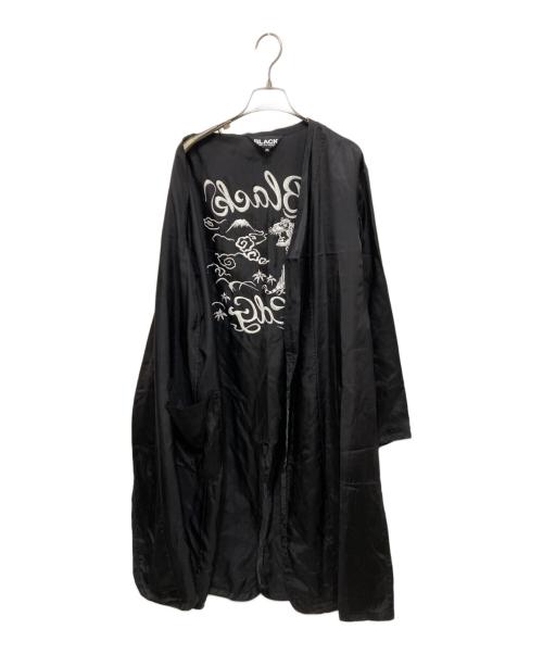 BLACK COMME des GARCONS（ブラックコムデギャルソン）BLACK COMME des GARCONS (ブラックコムデギャルソン) 刺繍ロングライナーコート ブラック サイズ:XSの古着・服飾アイテム