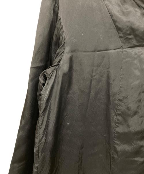 BLACK COMME des GARCONS（ブラックコムデギャルソン）BLACK COMME des GARCONS (ブラックコムデギャルソン) 刺繍ロングライナーコート ブラック サイズ:XSの古着・服飾アイテム