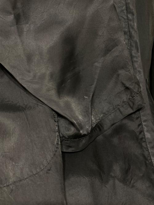 BLACK COMME des GARCONS（ブラックコムデギャルソン）BLACK COMME des GARCONS (ブラックコムデギャルソン) 刺繍ロングライナーコート ブラック サイズ:XSの古着・服飾アイテム
