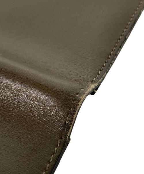 HERMES（エルメス）HERMES (エルメス) Hロゴベアンカーフ-ロングウォレット ブラウンの古着・服飾アイテム