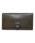 HERMES (エルメス) Hロゴベアンカーフ-ロングウォレット ブラウン：23000円
