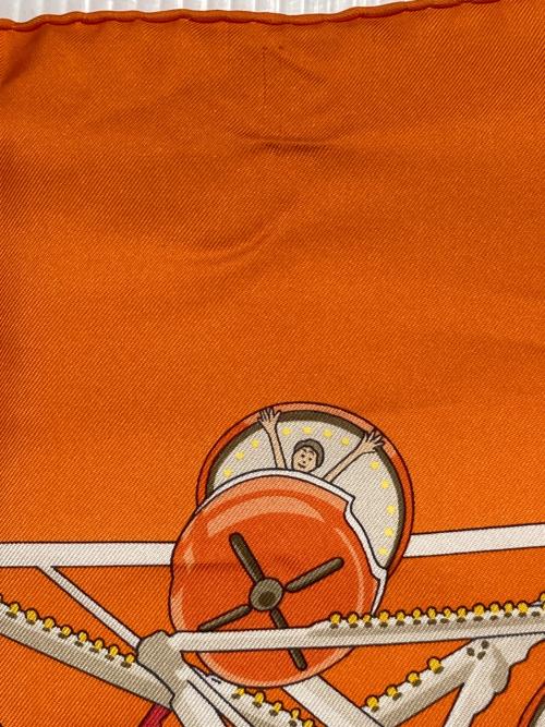 HERMES（エルメス）HERMES (エルメス) カレ90 GRANDE ROUE オレンジの古着・服飾アイテム