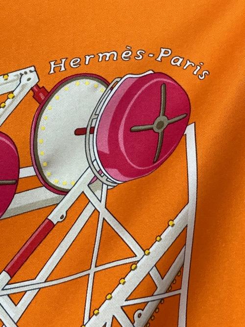 HERMES（エルメス）HERMES (エルメス) カレ90 GRANDE ROUE オレンジの古着・服飾アイテム