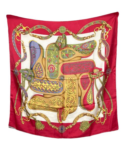 HERMES（エルメス）HERMES (エルメス) カレ90-FESTIVAL イエロー×レッドの古着・服飾アイテム