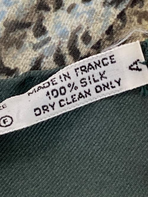 HERMES（エルメス）HERMES (エルメス) カレ90-CHASSE A VOL アイボリー×グリーンの古着・服飾アイテム