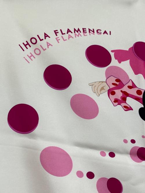 HERMES（エルメス）HERMES (エルメス) カレ90 IHOLA FLAMENCA ピンク×アイボリーの古着・服飾アイテム