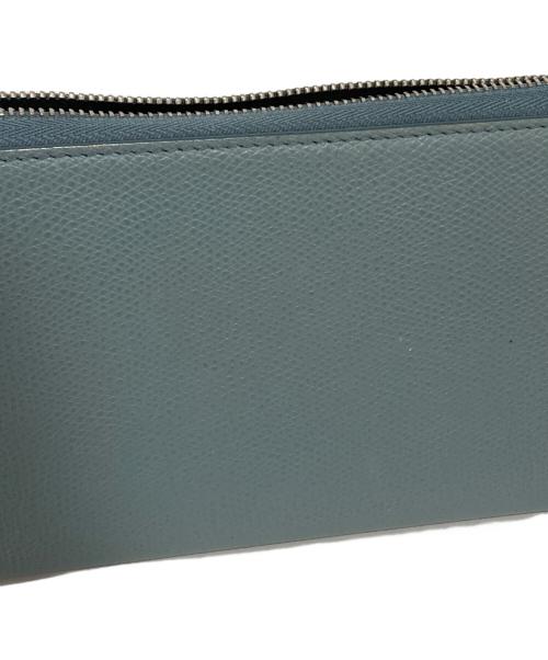 CELINE（セリーヌ）CELINE (セリーヌ) ラウンドファスナー財布 ブルーの古着・服飾アイテム