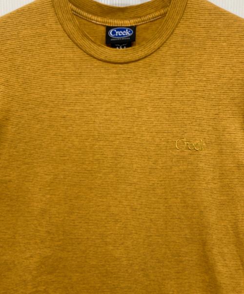 Creek（クリーク）Creek (クリーク) ボーダーTシャツ イエロー サイズ:Lの古着・服飾アイテム