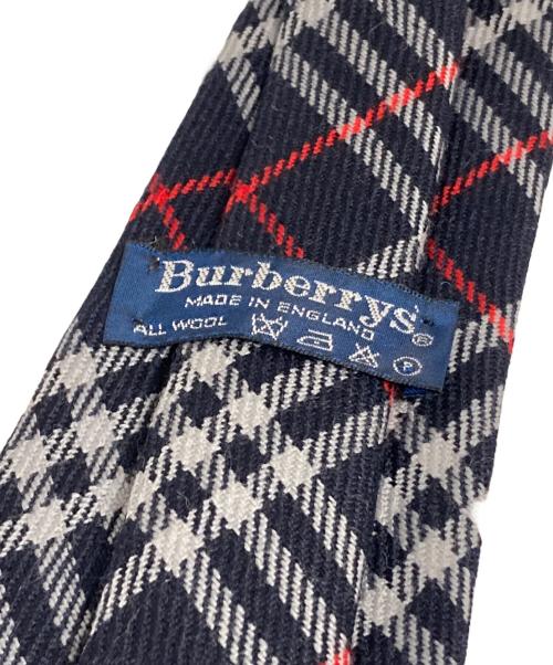 Burberry's（バーバリーズ）Burberry's (バーバリーズ) ノバチェックネクタイ ネイビー サイズ:表記無しの古着・服飾アイテム