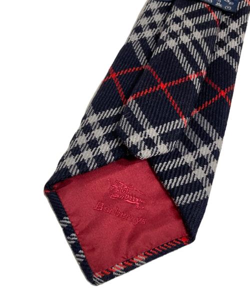 Burberry's（バーバリーズ）Burberry's (バーバリーズ) ノバチェックネクタイ ネイビー サイズ:表記無しの古着・服飾アイテム
