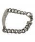 DIESEL (ディーゼル) チェーンプレートブレスレット シルバー：8000円