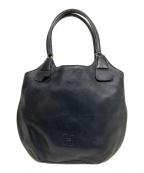 HIROFUヒロフ）の古着「シボ革レザートートバッグ」｜ネイビー