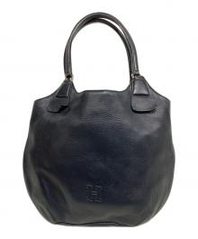 HIROFU（ヒロフ）の古着「シボ革レザートートバッグ」｜ネイビー