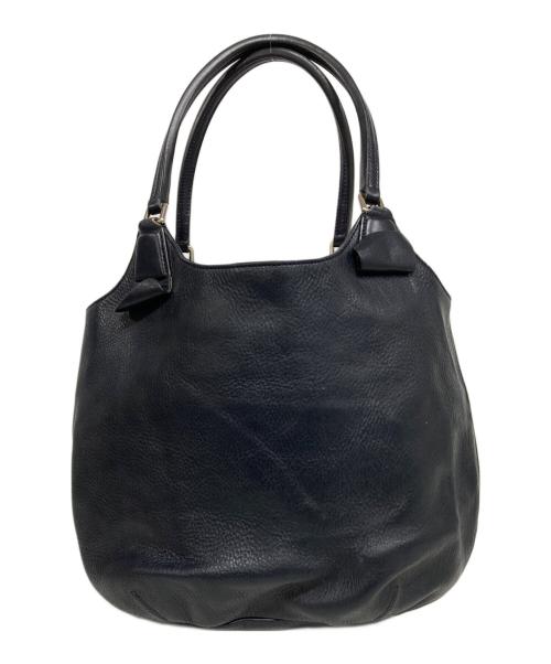 HIROFU（ヒロフ）HIROFU (ヒロフ) シボ革レザートートバッグ ネイビーの古着・服飾アイテム
