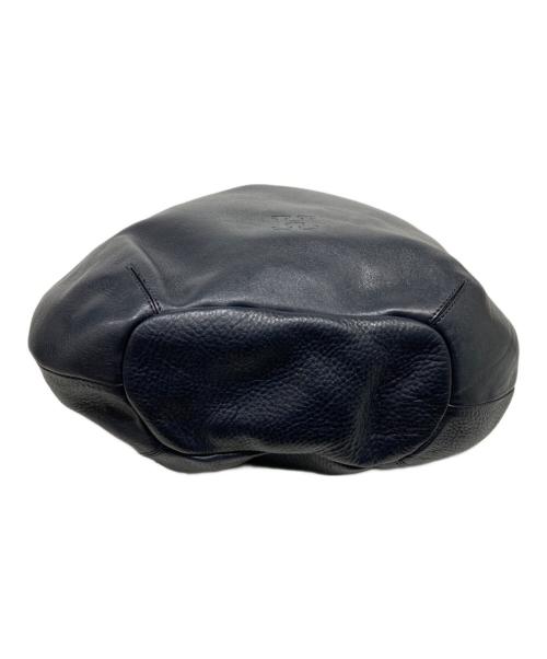 HIROFU（ヒロフ）HIROFU (ヒロフ) シボ革レザートートバッグ ネイビーの古着・服飾アイテム