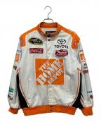 HASE AUTHENTICSハセ オーセンティックス）の古着「レーシングジャケット」｜オレンジ×アイボリー