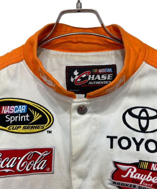 HASE AUTHENTICS（ハセ オーセンティックス）HASE AUTHENTICS (ハセ オーセンティックス) レーシングジャケット オレンジ×アイボリー サイズ:Sの古着・服飾アイテム
