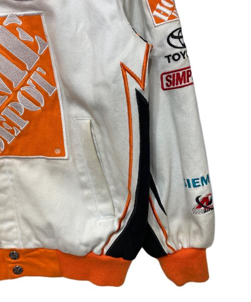 HASE AUTHENTICS（ハセ オーセンティックス）HASE AUTHENTICS (ハセ オーセンティックス) レーシングジャケット オレンジ×アイボリー サイズ:Sの古着・服飾アイテム