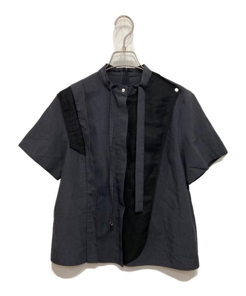 UNITED TOKYO（ユナイテッドトーキョー）UNITED TOKYO (ユナイテッドトーキョー) 半袖ブラウス ネイビー×ブラック サイズ:FREEの古着・服飾アイテム