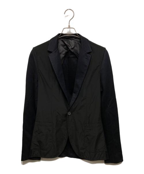 LANVIN（ランバン）LANVIN (ライバン) 切替テーラードジャケット ネイビー×ブラック サイズ:46の古着・服飾アイテム