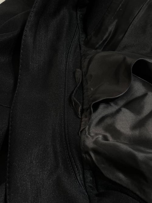 LANVIN（ランバン）LANVIN (ライバン) 切替テーラードジャケット ネイビー×ブラック サイズ:46の古着・服飾アイテム