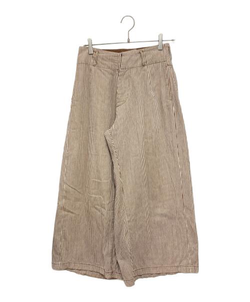 KAPITAL（キャピタル）KAPITAL (キャピタル) ヒッコリーワイドパンツ ブラウン サイズ:1の古着・服飾アイテム
