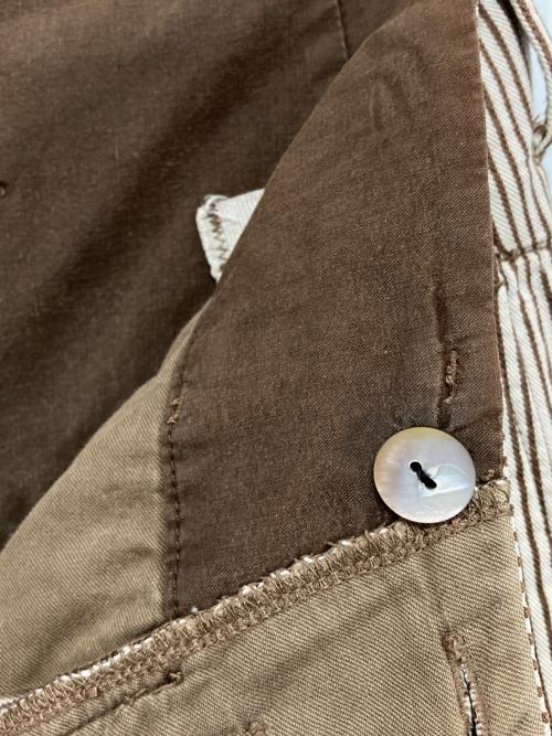 KAPITAL（キャピタル）KAPITAL (キャピタル) ヒッコリーワイドパンツ ブラウン サイズ:1の古着・服飾アイテム