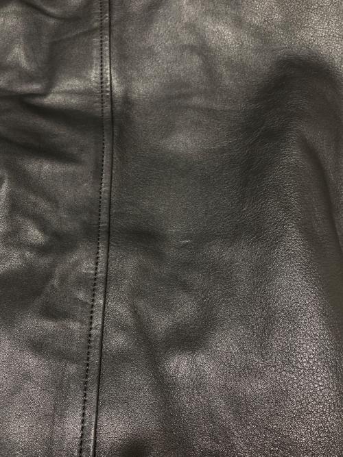 JOHN LAWRENCE SULLIVAN（ジョン ローレンス サリバン）JOHN LAWRENCE SULLIVAN (ジョン ローレンス サリバン) Leather Metal Line Shirt ブラック サイズ:46の古着・服飾アイテム