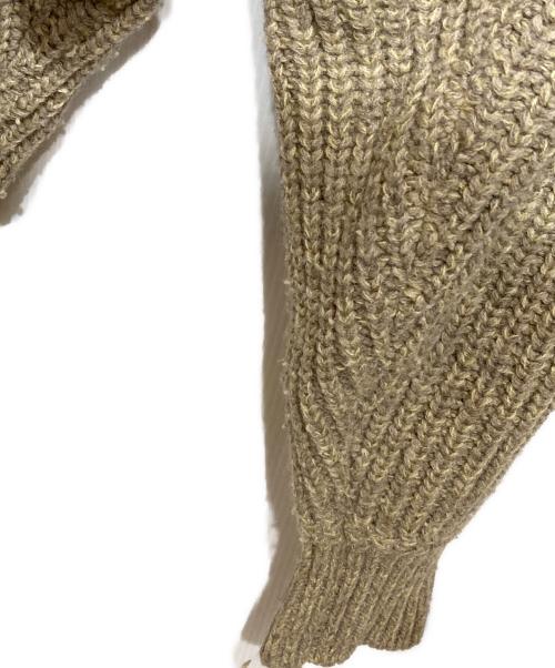 FUMIKA UCHIDA（フミカウチダ）FUMIKA UCHIDA (フミカウチダ) 3G Mix Shetland/SHAWL-COLLAR SLEEVE SWEATER イエロー×ベージュ サイズ:36の古着・服飾アイテム