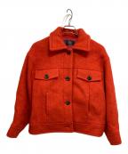 CITYシティ）の古着「アルパカブレンドショートコート」｜オレンジ