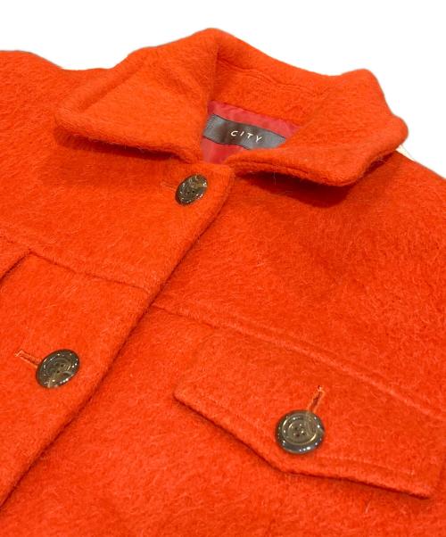CITY（シティ）CITY (シティ) アルパカブレンドショートコート オレンジ サイズ:1の古着・服飾アイテム