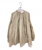 crinkle crinkle crinkleクリンクル クリンクル クリンクル）の古着「シアーブラウス」｜ベージュ