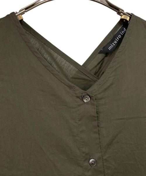 mizuiro-ind（ミズイロインド）mizuiro-ind (ミズイロインド) シャツワンピース オリーブ サイズ:-の古着・服飾アイテム