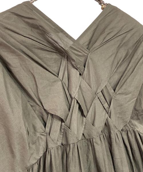 mizuiro-ind（ミズイロインド）mizuiro-ind (ミズイロインド) シャツワンピース オリーブ サイズ:-の古着・服飾アイテム