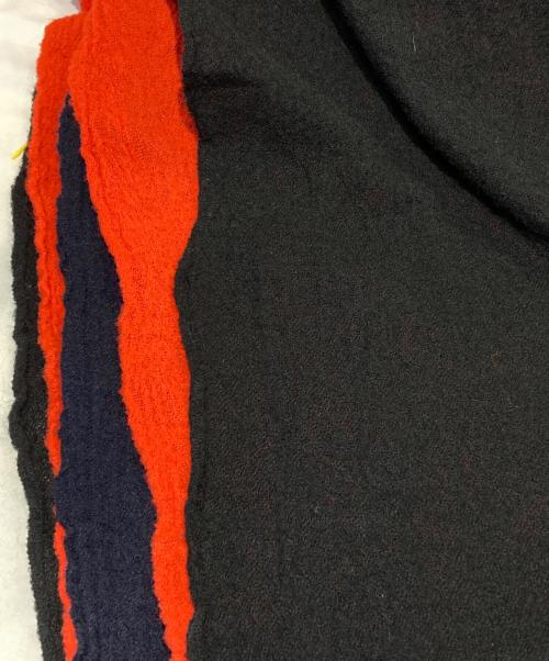 Y's（ワイズ）Y's (ワイズ) カラーブロッキングマフラー ネイビー×レッド サイズ:記載なしの古着・服飾アイテム