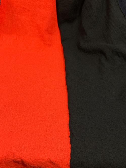 Y's（ワイズ）Y's (ワイズ) カラーブロッキングマフラー ネイビー×レッド サイズ:記載なしの古着・服飾アイテム