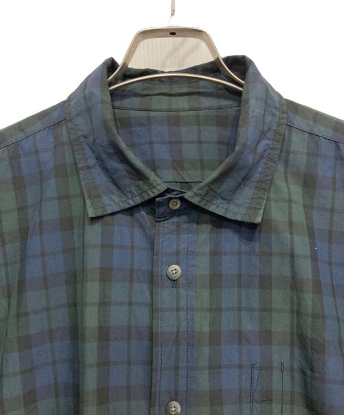 BROCHURE（ブローシュアー）BROCHURE (ブローシュアー) GENERALLY SHIRTS ネイビー×ブラック サイズ:Mの古着・服飾アイテム