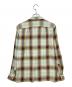 BEAMS (ビームス) オープンカラーフランネルシャツ グリーン×ベージュ サイズ:M：5000円