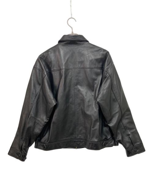 BEAMS（ビームス）BEAMS (ビームス) ラムレザーレザー ジップブルゾン ブラック サイズ:Mの古着・服飾アイテム