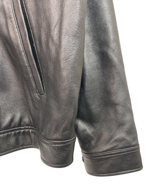 BEAMS（ビームス）BEAMS (ビームス) ラムレザーレザー ジップブルゾン ブラック サイズ:Mの古着・服飾アイテム